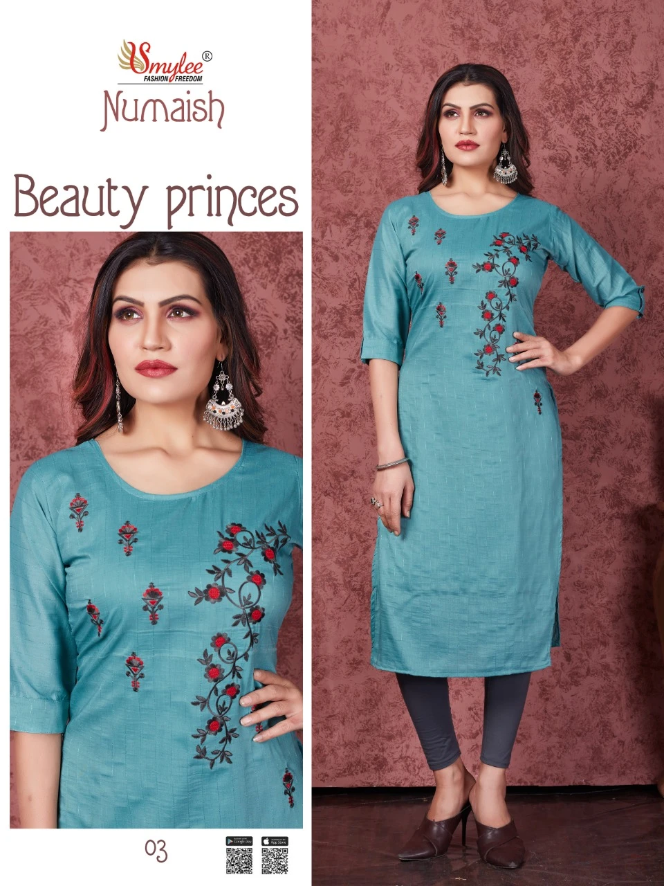 Rung Numaish Heavy Silky Wiving Lining Wholesale Kurtis Catalog — Wholesale Kurtis, MPA wholesale from Surat — view 6